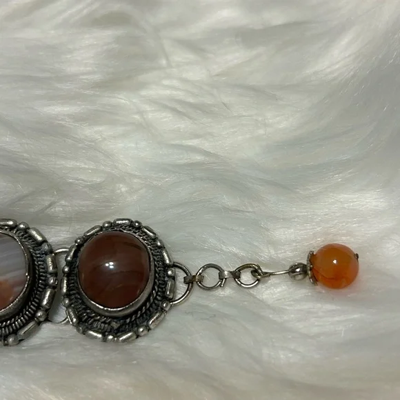 Elegant Silver and Multicolor Gemstone Bracelet - Picture 4 of 8